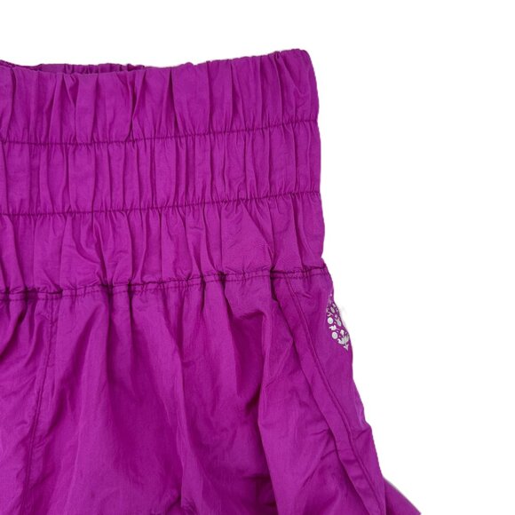 Free People Movement The Way Home Athletic Nylon High Rise Shorts Magenta Medium - Picture 3 of 10